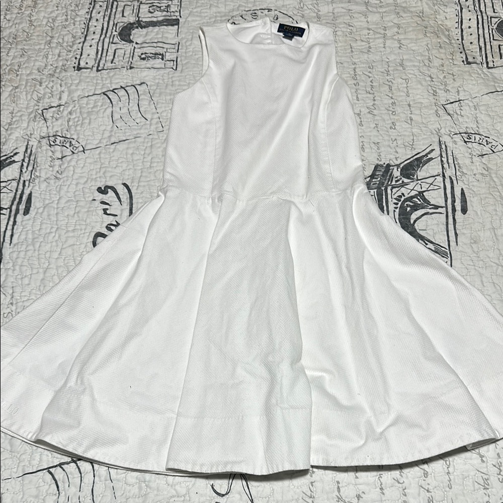 Ralph Lauren white Sleeveless A-Line  Dress